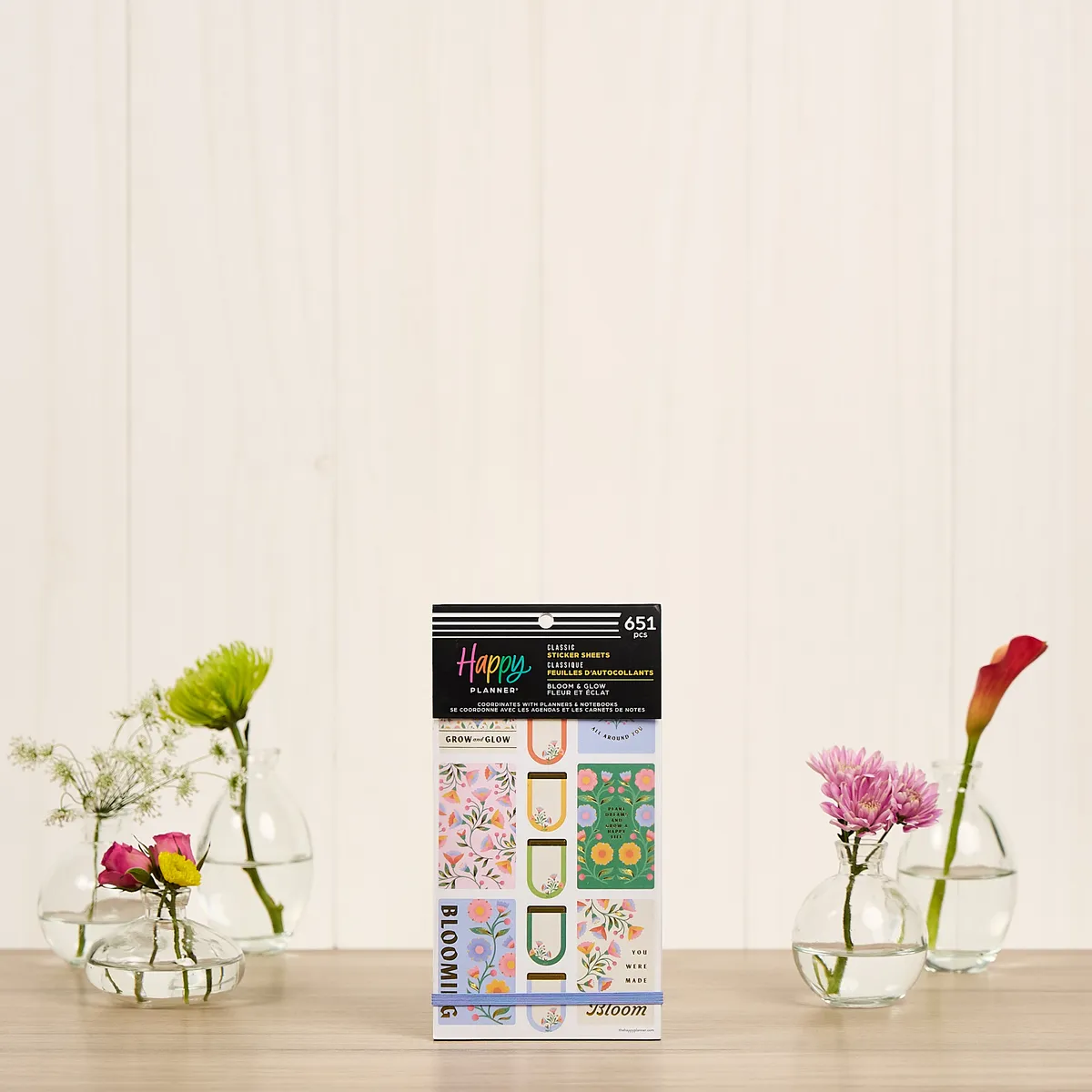 Happy Planner Bloom & Glow stickers Classic 30 feuilles floral