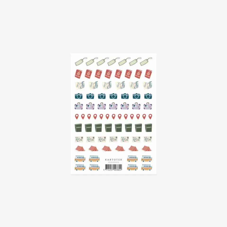 Kartotek Mini Travel Icons stickers voyage pour agenda