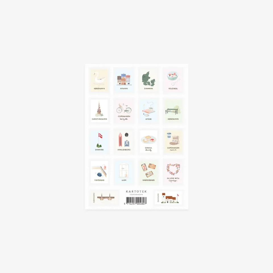 Kartotek Danish Stamps autocollants timbres