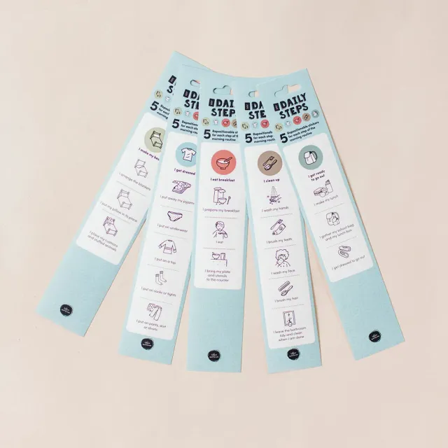 Les Belles Combines My Daily Steps stickers routine du matin 5 pièces