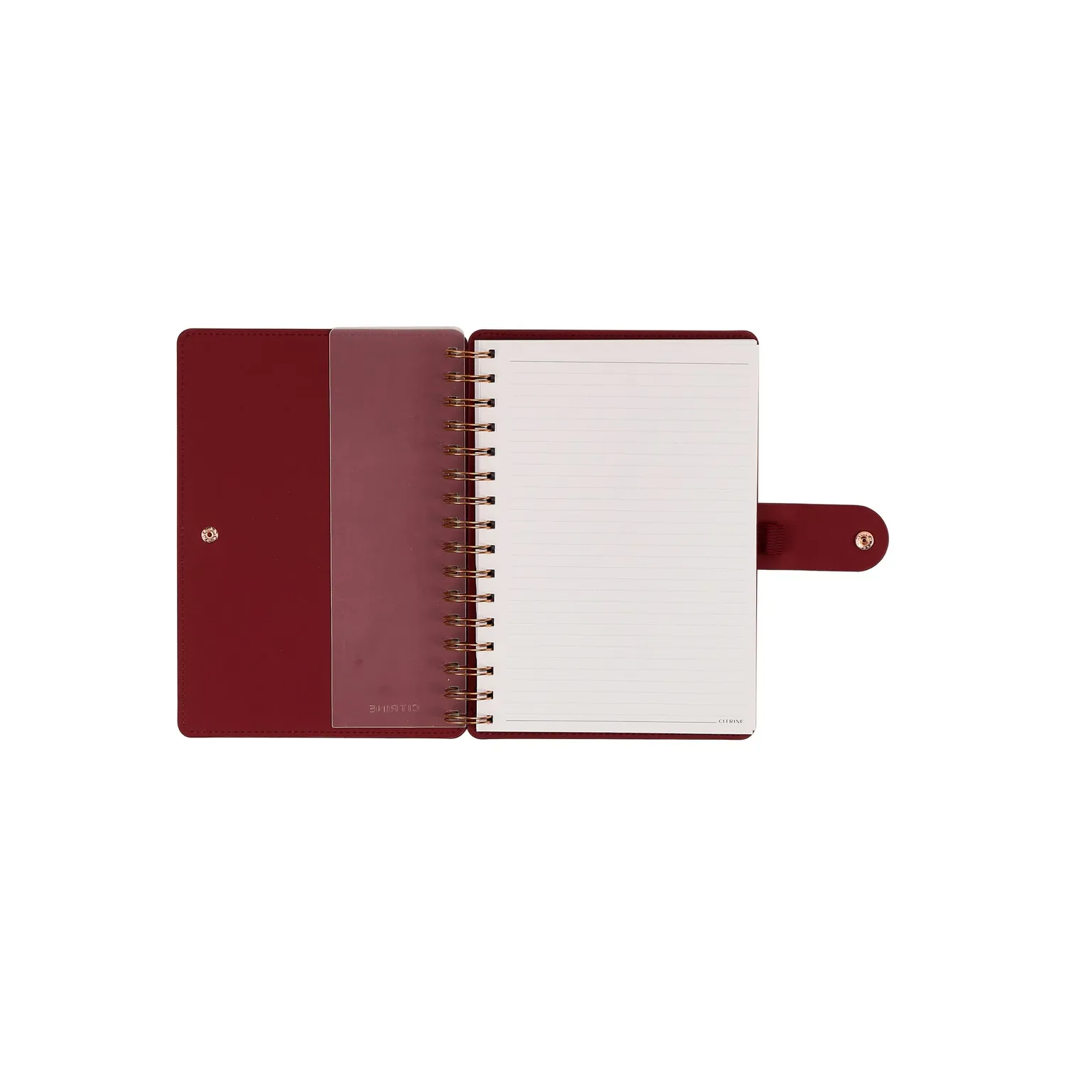 Happy Planner Citrine carnet spirale A5 bordeaux cuir vegan