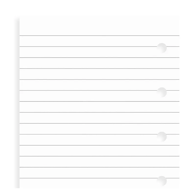 Filofax Classic recharge lignée Mini 20 feuilles blanche