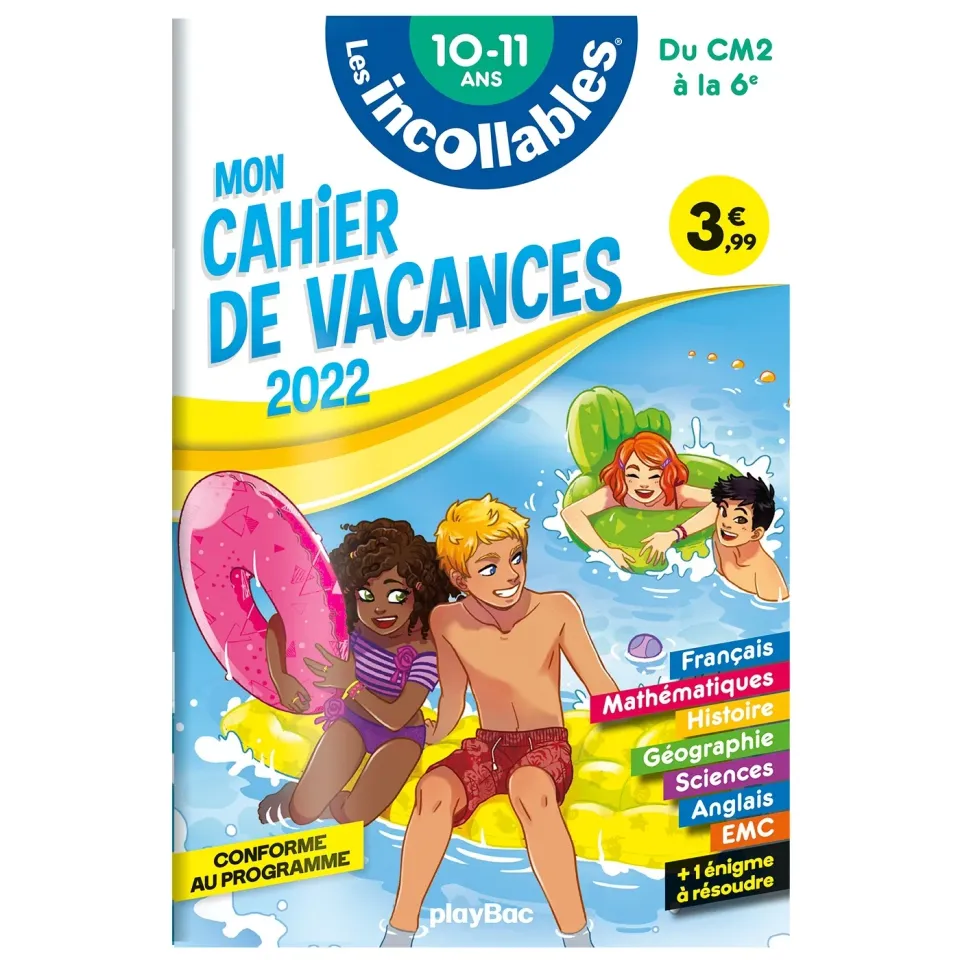 Frigobloc Incollables CM2-6e cahier vacances 10-11 ans