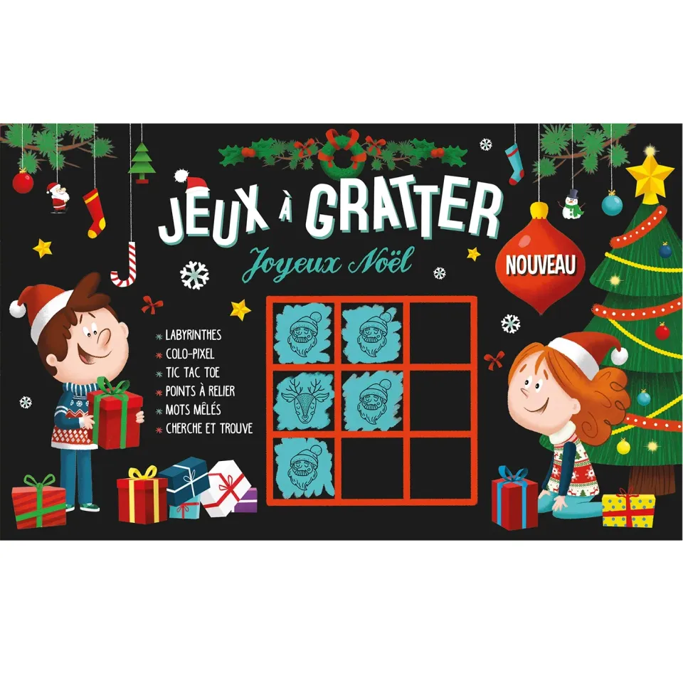 Frigobloc Joyeux Noël jeux à gratter pochette 50 jeux
