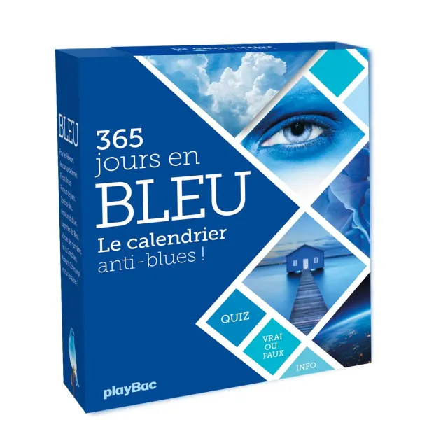 Frigobloc 365 jours en bleu calendrier citations à effeuiller