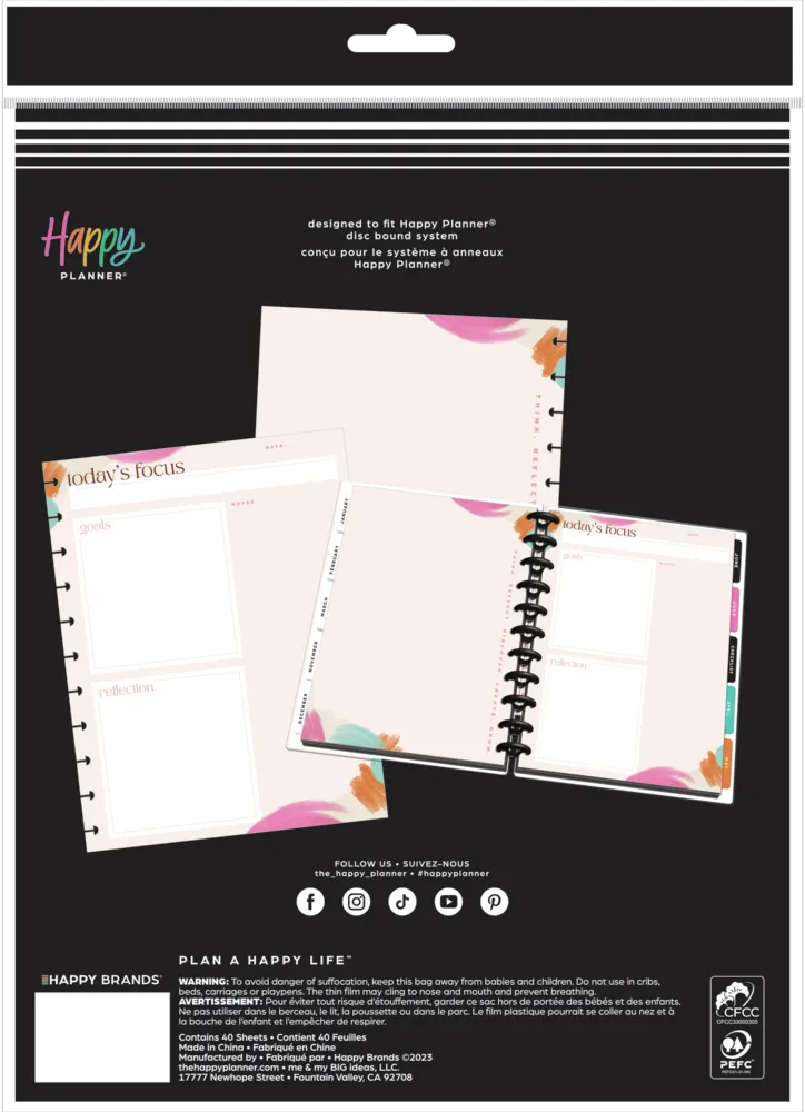 Happy Planner Desert Dunes papier Big 40 feuilles ligné