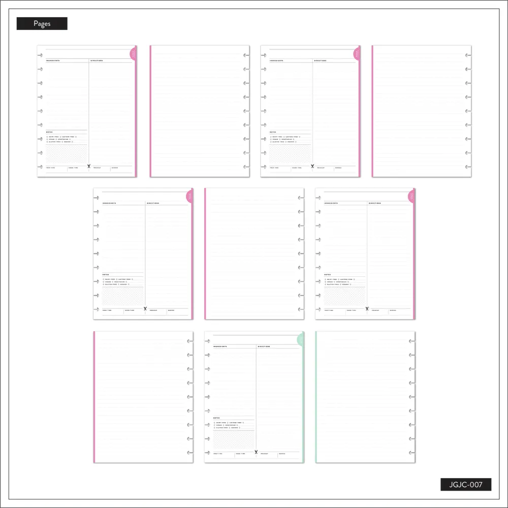 Happy Planner Sweets Baking carnet recettes Classic 80 feuilles