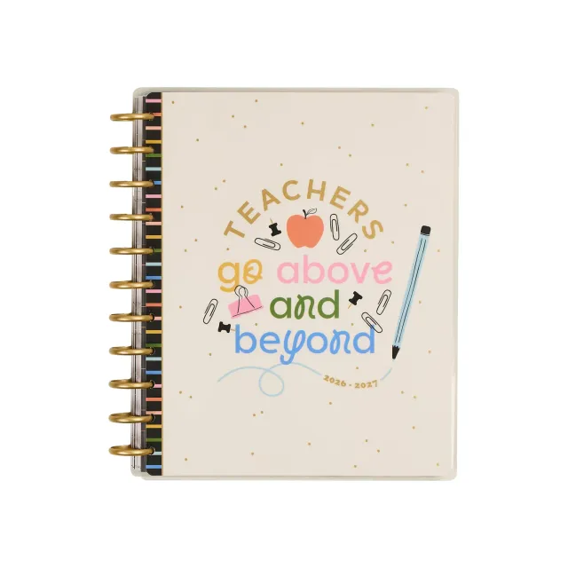 Happy Planner School Doodles Ivory agenda enseignant Big 2026-2027