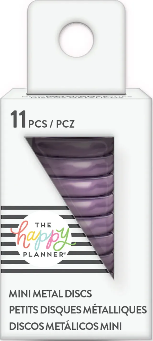Happy Planner Mini anneaux métal lavande x11 1,9 cm