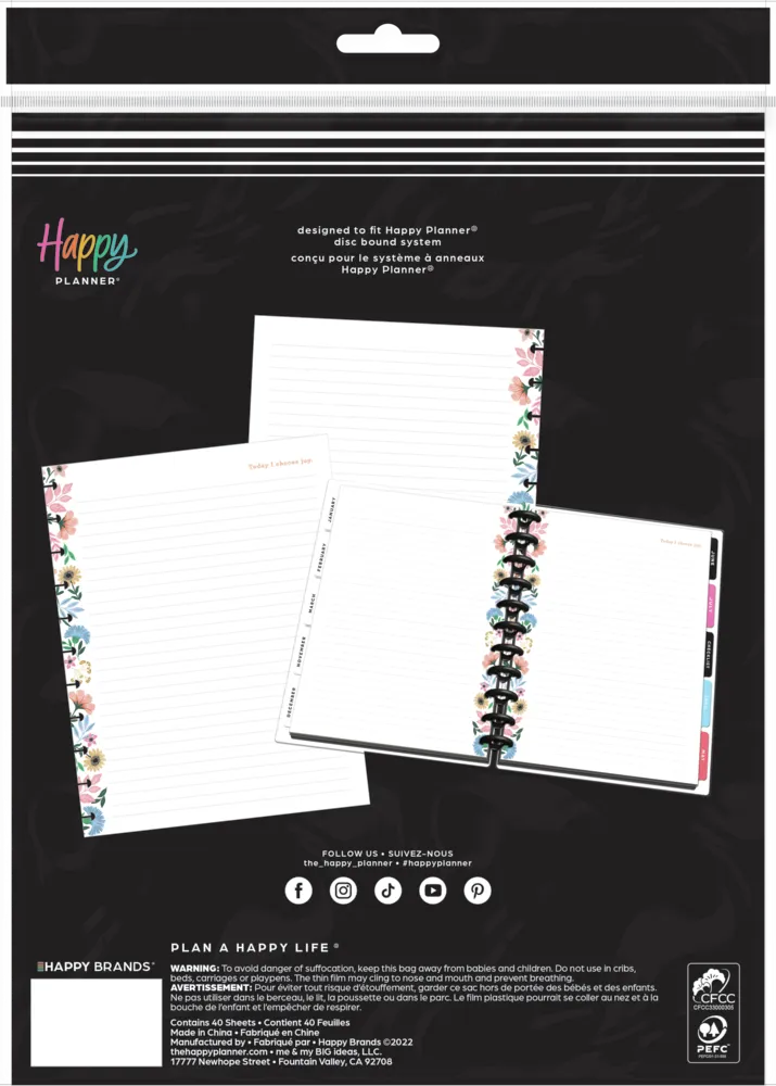 Happy Planner Seasonal Whimsy papier Big 40 feuilles pointillé