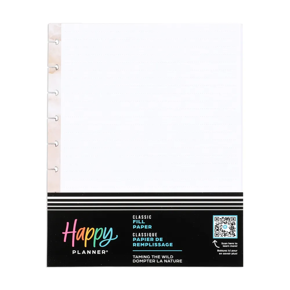 Happy Planner Taming the Wild recharge papier Classic 40 feuilles