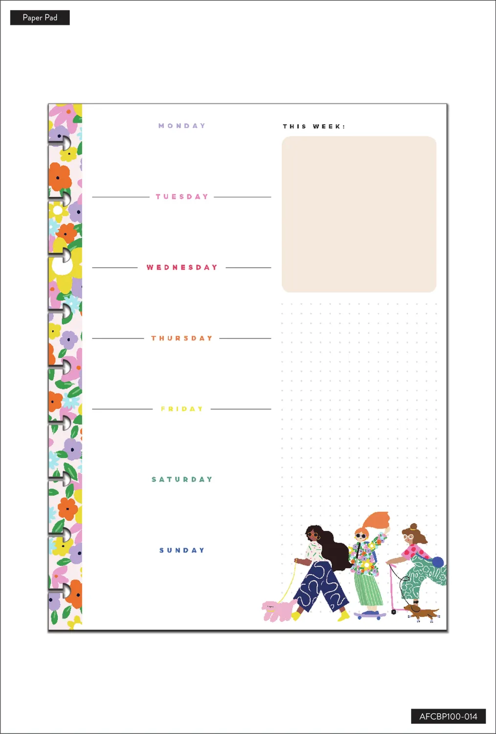 Happy Planner Groovin Movin Classic bloc-notes 100 feuilles