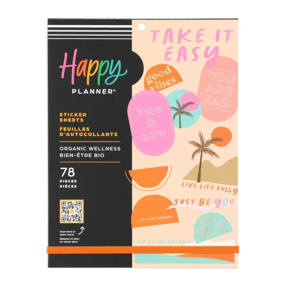 Happy Planner Organic Wellness stickers Large 15 planches 78