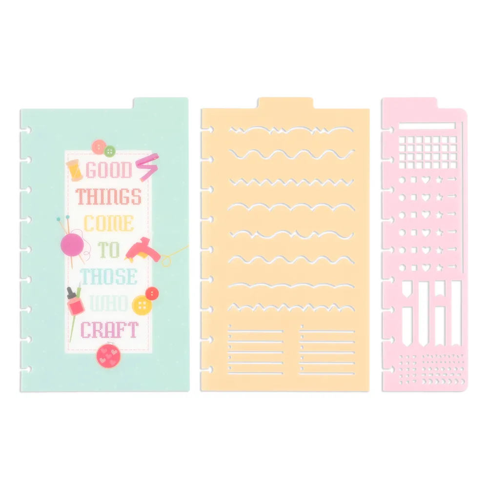 Happy Planner Miss Maker marque-pages pochoirs lot 3 craft