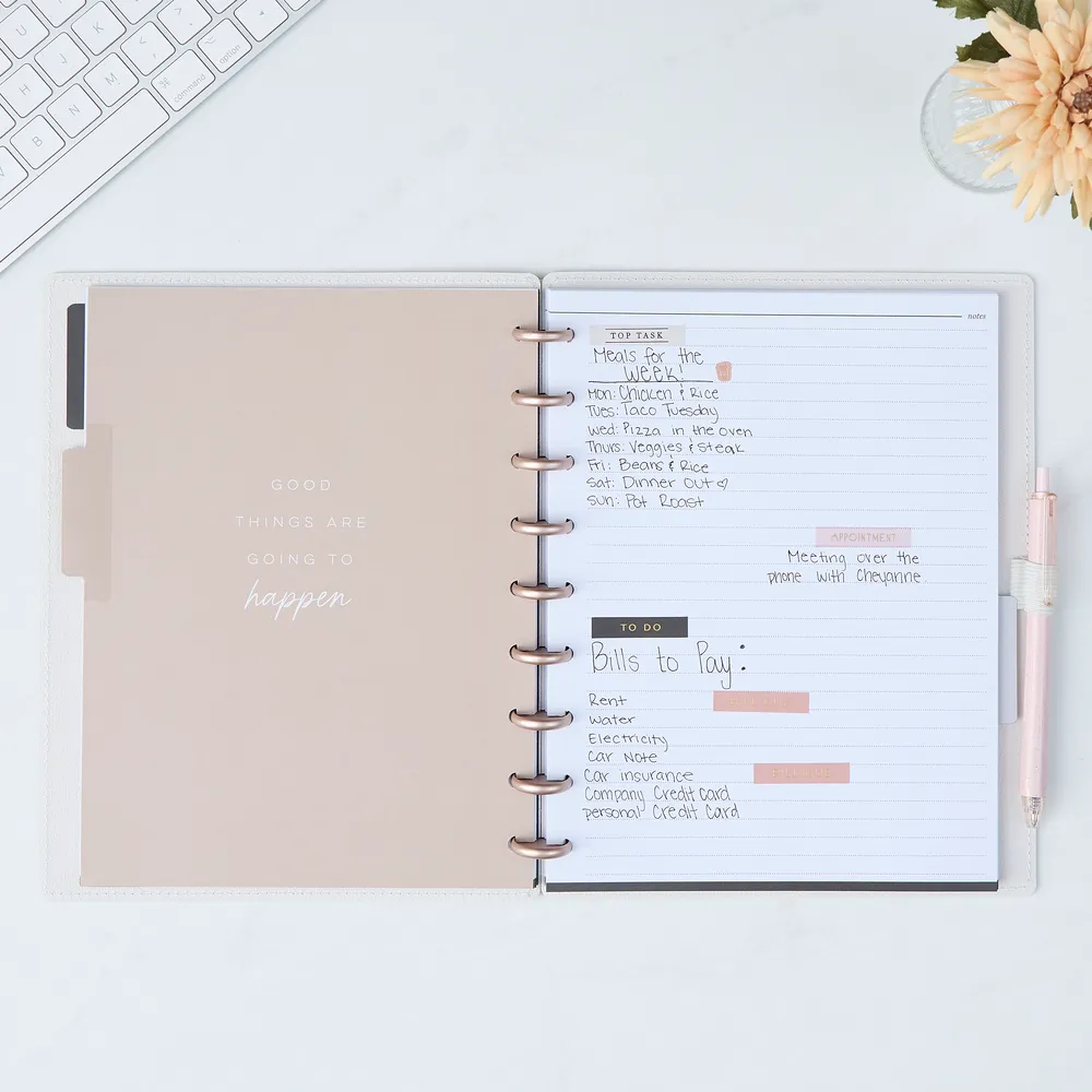 Happy Planner Work + Life Ivory carnet Classic pointillés 60 feuilles