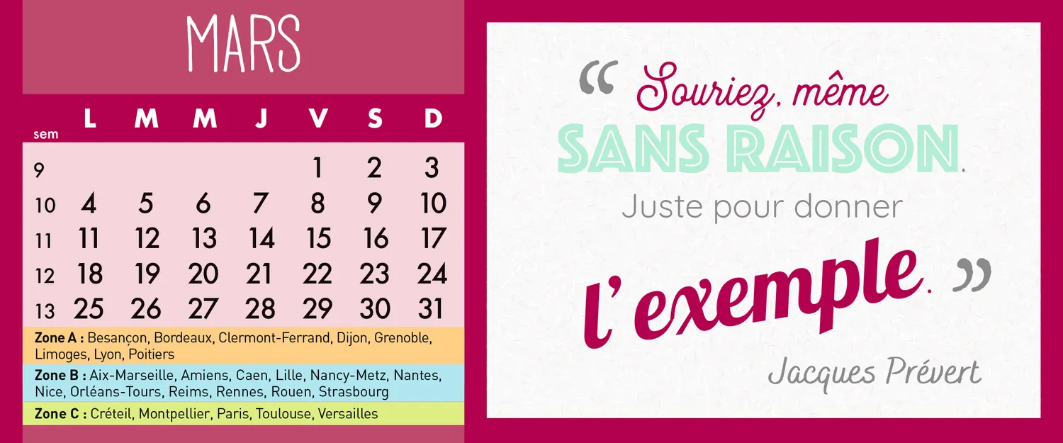 Frigobloc Hebdomadaire 2024 Maison zen calendrier familial