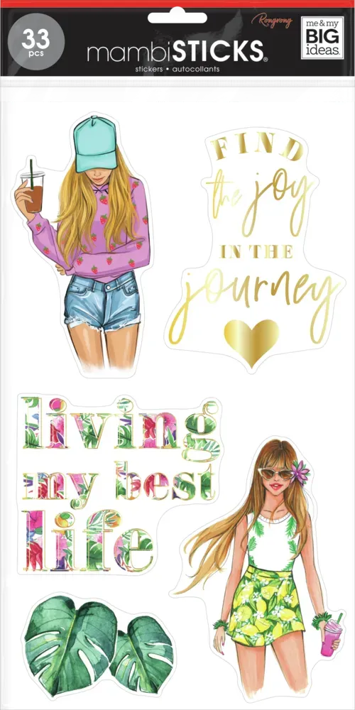 Happy Planner Wild & Free Rongrong autocollants 8 planches