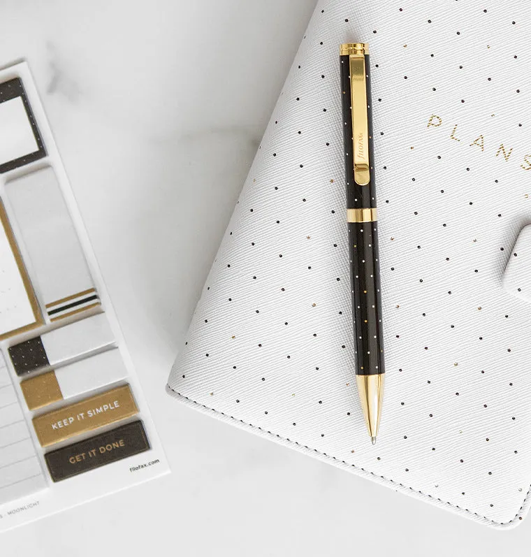 Filofax Moonlight stylo bille métal encre noire