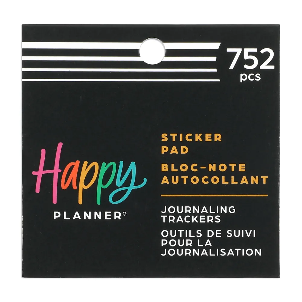 Happy Planner Journaling Trackers mini stickers 752 pièces