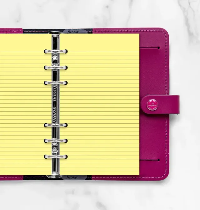 Filofax Classic bloc-notes Personal ligné jaune x100