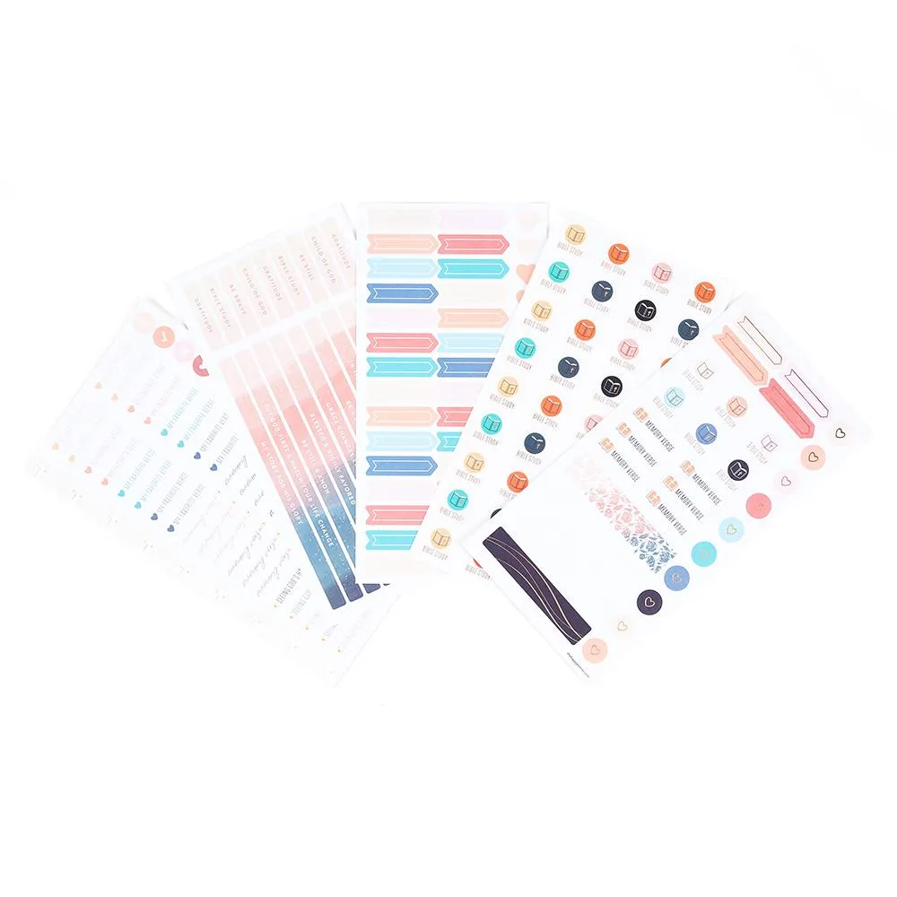 Happy Planner Faith autocollants journaling 5 feuilles 179 pièces