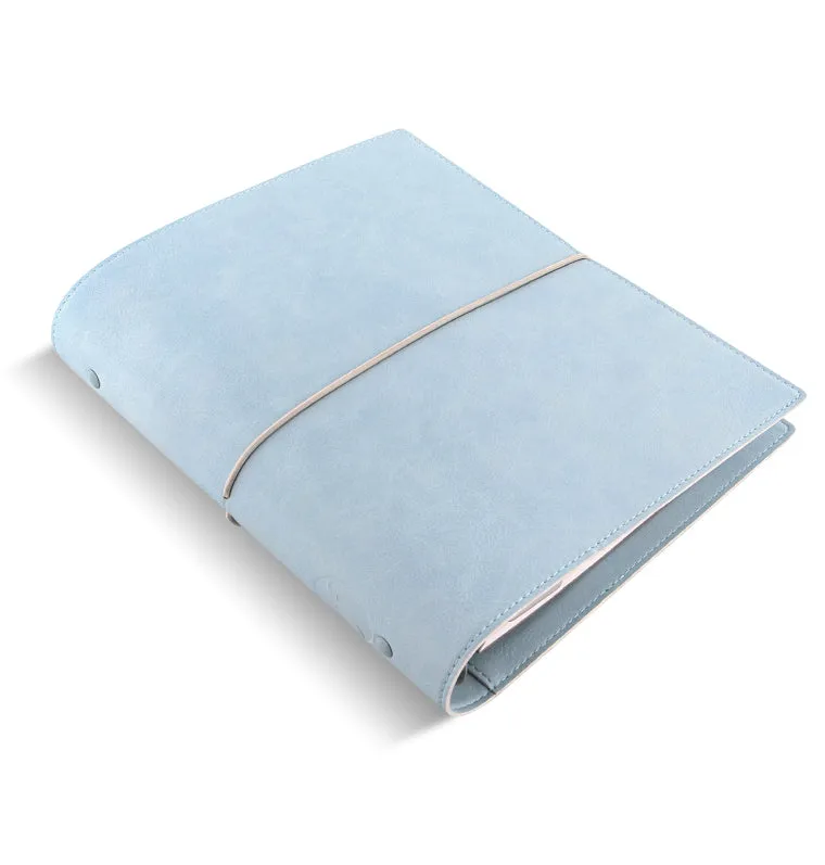 Filofax Domino Soft A5 organiseur bleu pastel élastique