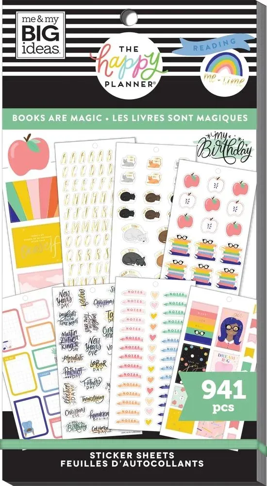 Happy Planner Books Are Magic stickers lecture 941