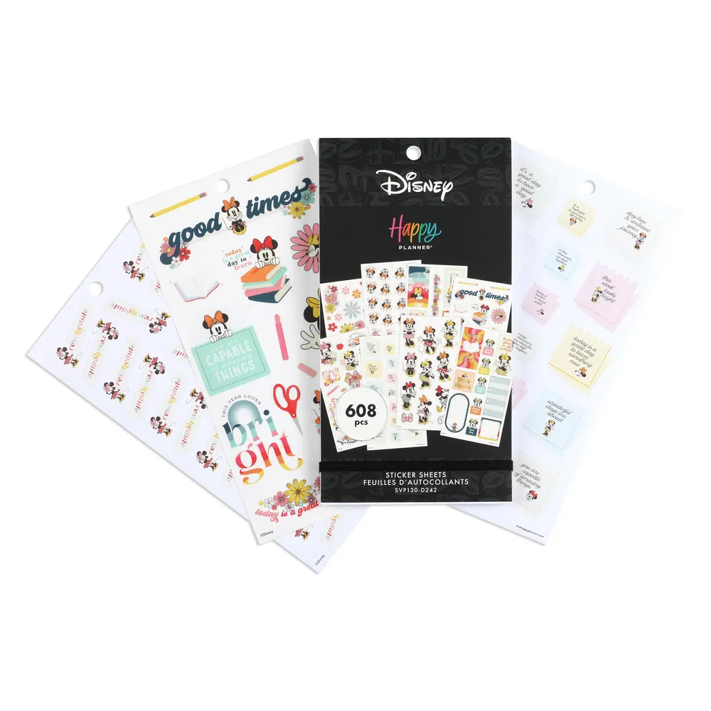 Happy Planner Disney Sunny Minnie Teacher stickers value pack 608