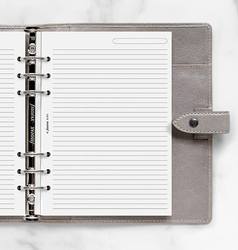 Filofax A5 recharge feuilles lignées blanches x25