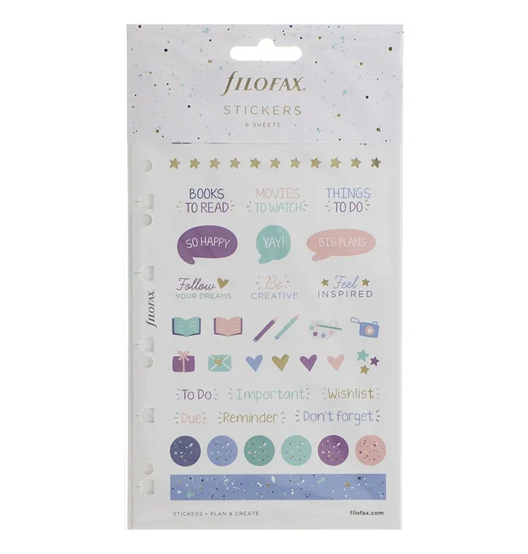 Filofax Expressions stickers repositionnables pastel doré
