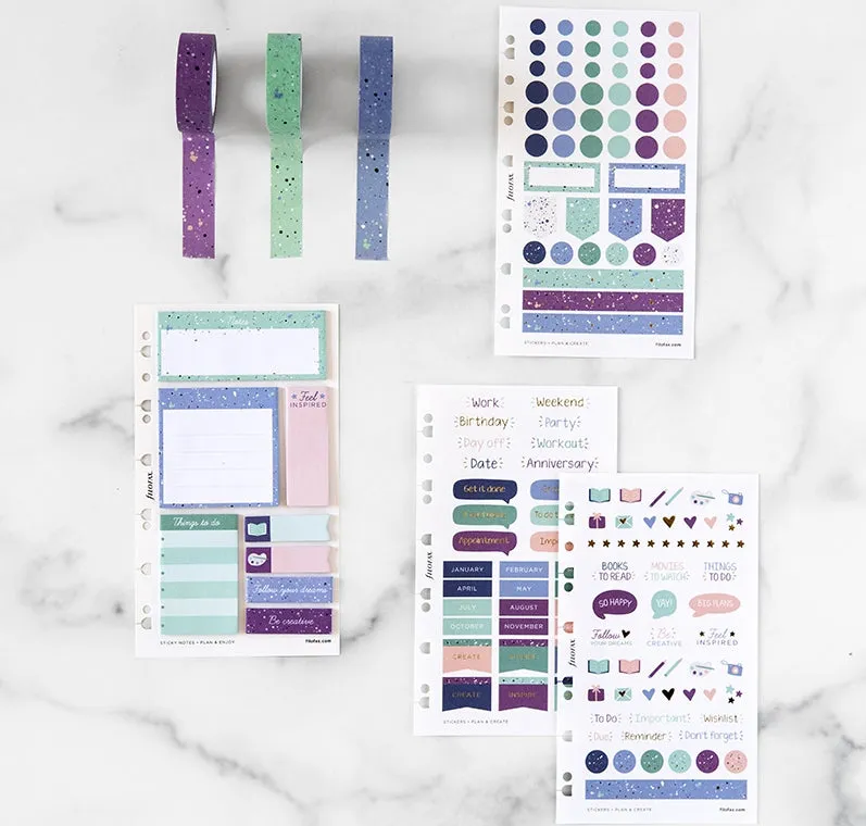 Filofax Expressions set 3 masking tape pastels