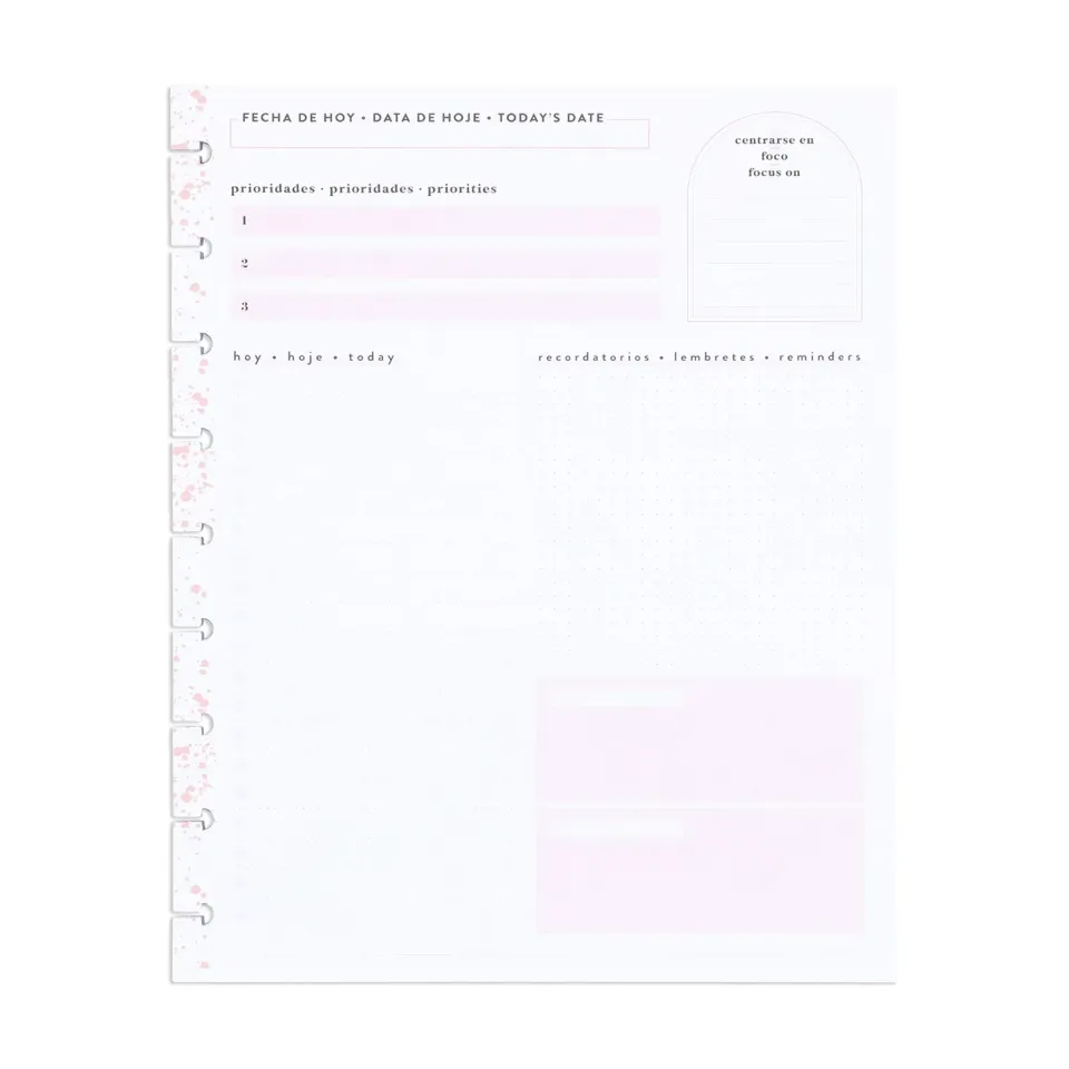Happy Planner Multi Language Dashboard Classic recharge 40 feuilles