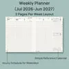 Poprun ACEHK7-27 agenda semainier 2026-2027 grand rigide