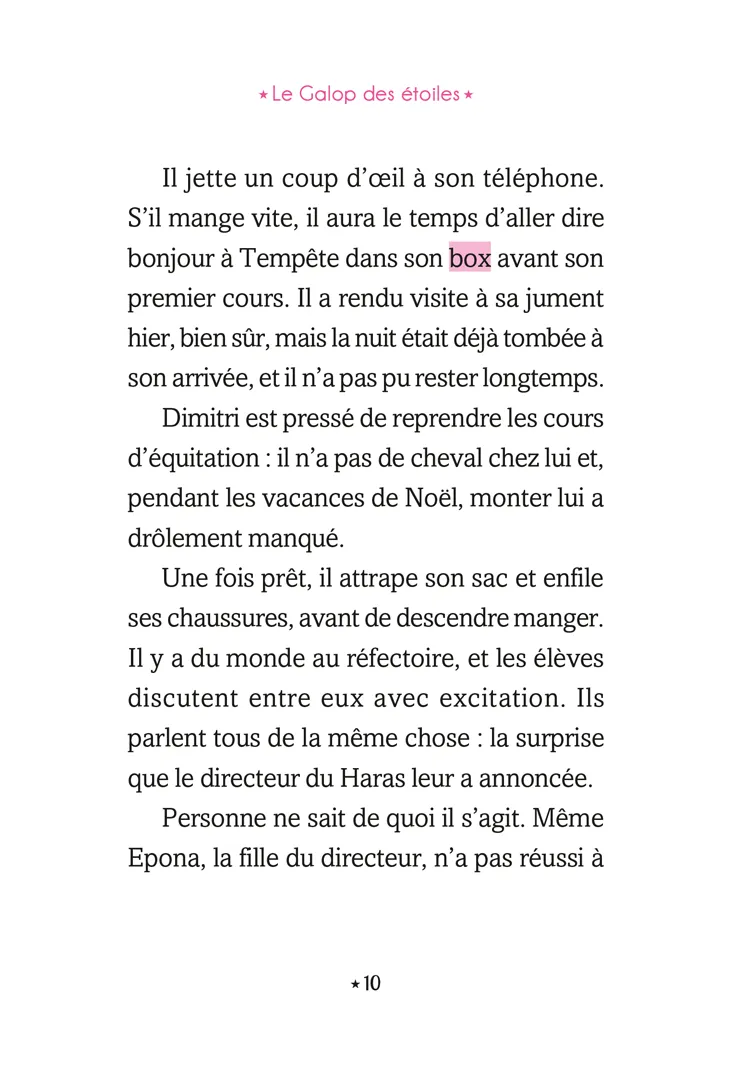 Le Galop des Étoiles Tome 5 Le poulain surprise roman 8 ans équitation