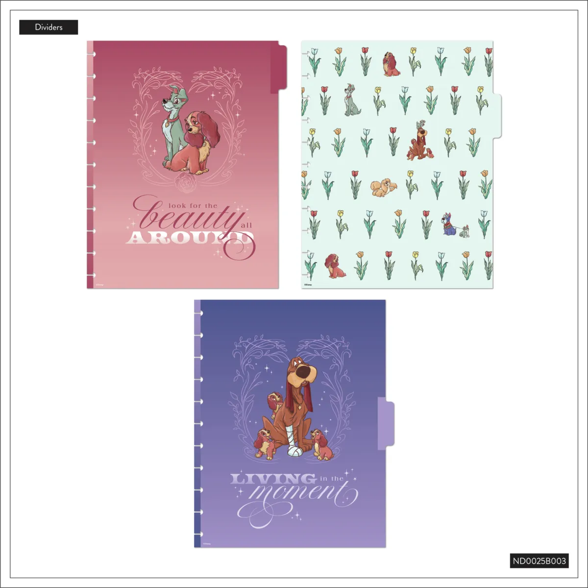 Happy Planner Disney Lady Tramp Big carnet pointillé 60 feuilles