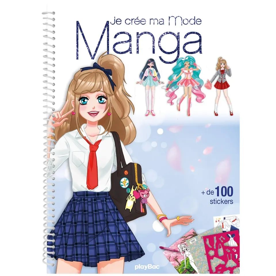 Frigobloc Je crée ma mode Manga cahier créatif 100 stickers