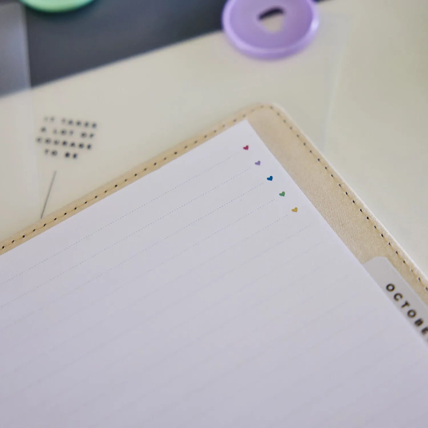 Happy Planner Love L+S papier recharge Classic 40 feuilles pastel
