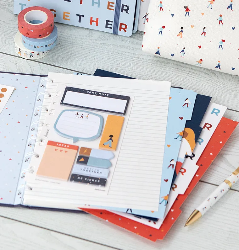 Filofax Together intercalaires notebook A5 x4 couleur