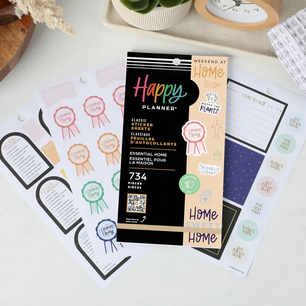 Happy Planner Essential Home stickers Classic 734