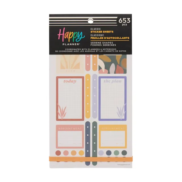 Happy Planner Serene Shapes stickers Classic 653 pcs