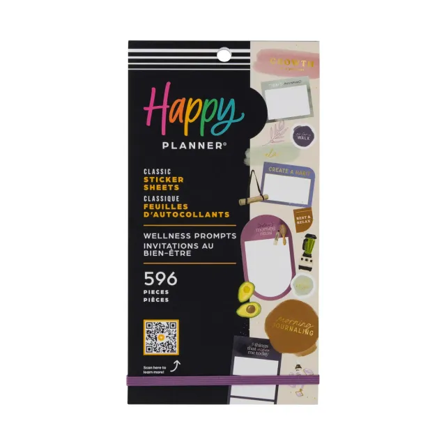 Happy Planner Wellness Prompts Classic stickers 596 bien-être