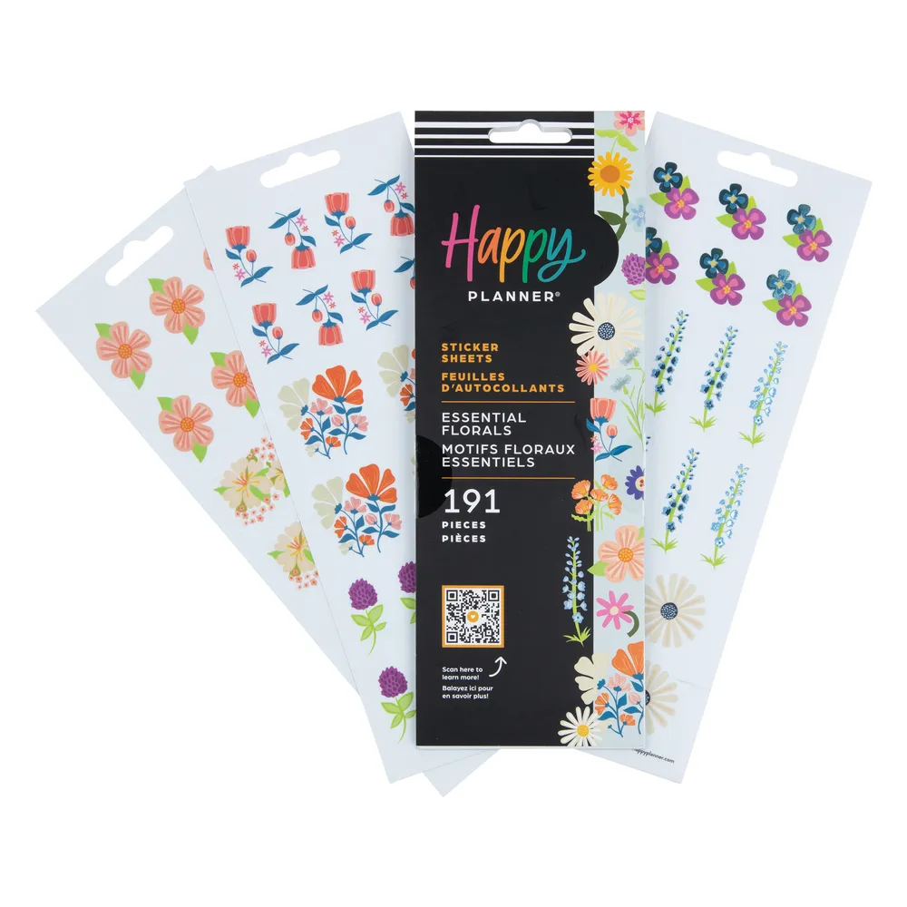 Happy Planner Essential Florals stickers fleurs 191