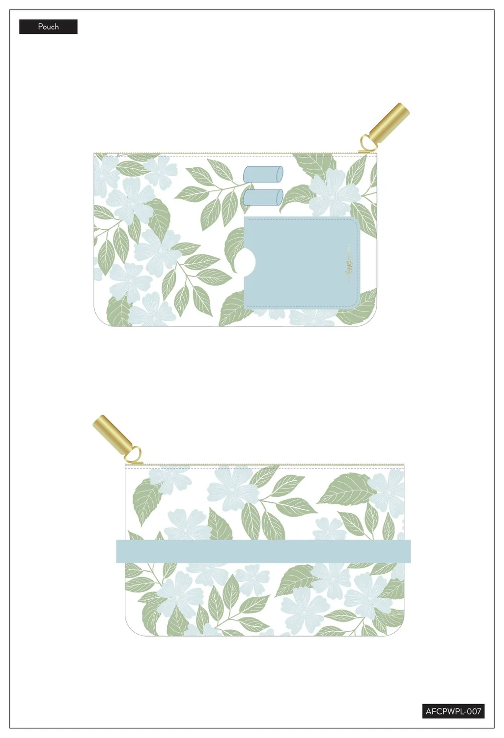 Happy Planner Homebody trousse zippée Classic fleurie