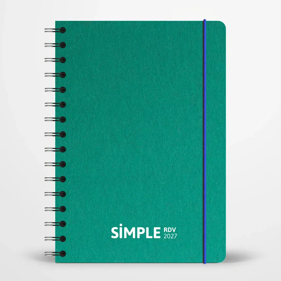 My365 Simple Rendez-vous Agenda 2027 A5 Forêt vertical
