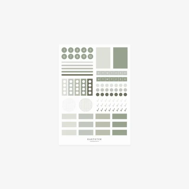 Kartotek Green stickers planning pastilles vertes