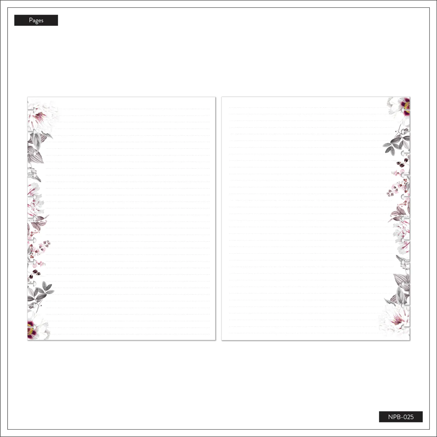 Me & my big ideas Happy Notes La Fleur carnet pointillé Big 60 feuilles