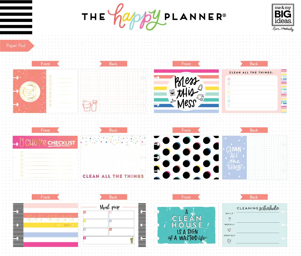 Happy Planner Household kit accessoires stickers notes echter