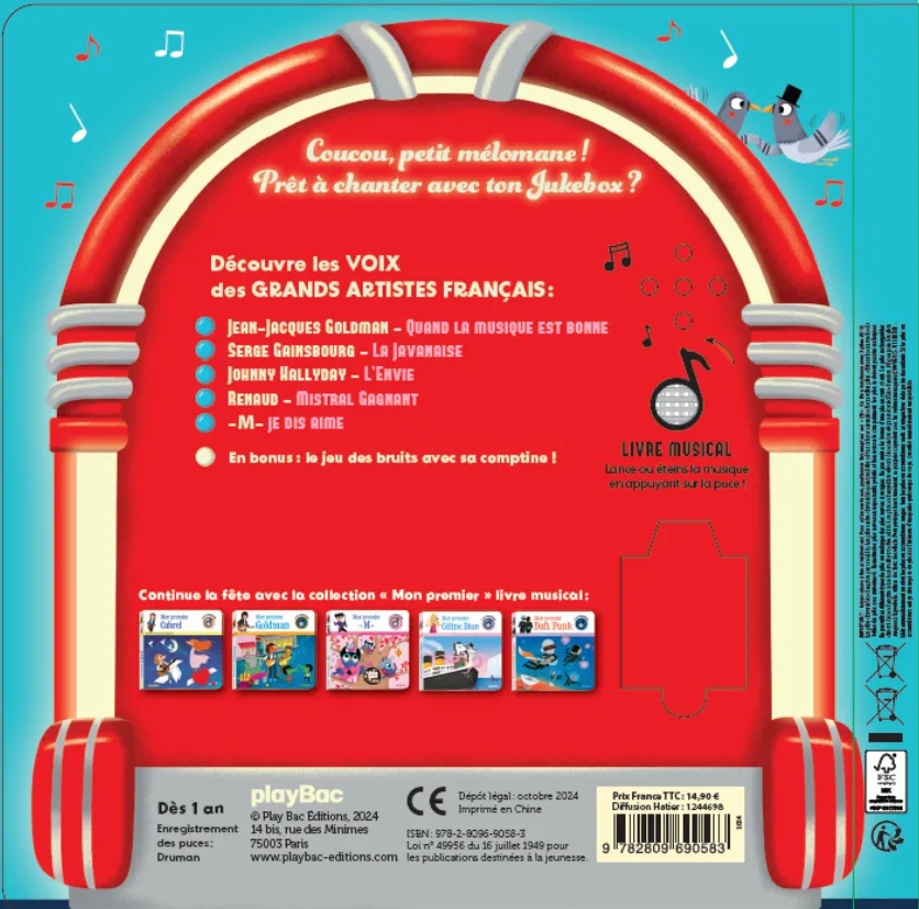 Frigobloc Mon premier Jukebox livre sonore chansons françaises