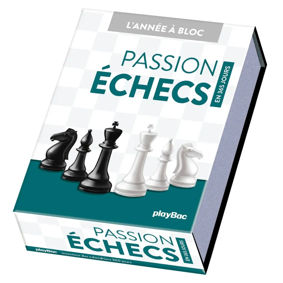 Frigobloc Passion Échecs 365 calendrier à bloc exercices jour