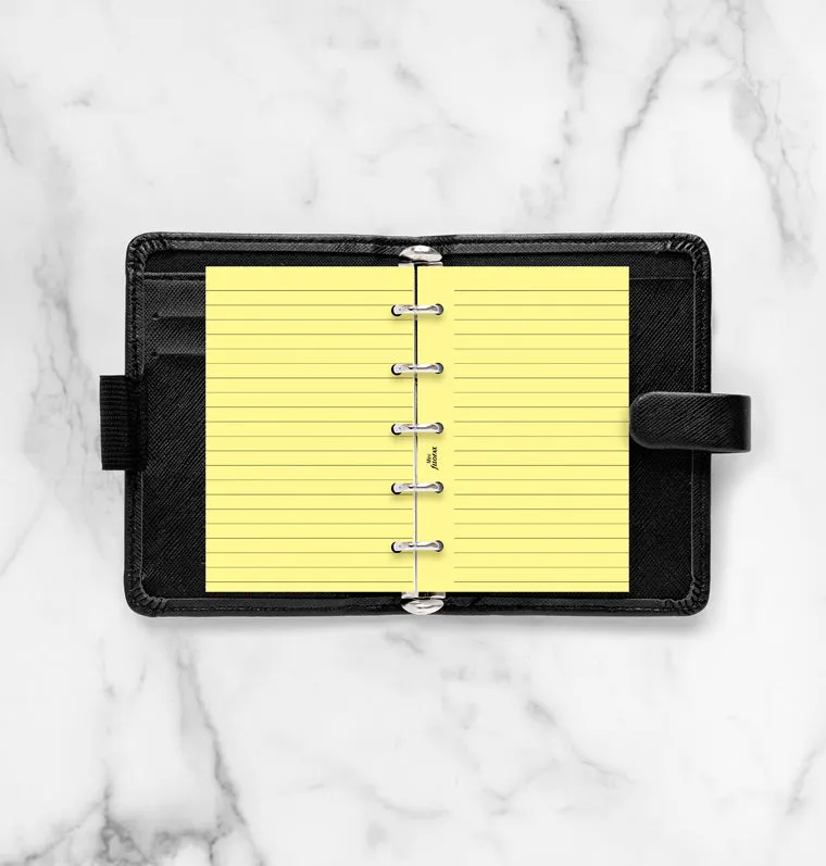 Filofax Classic Mini recharge papier ligné jaune 20 feuilles